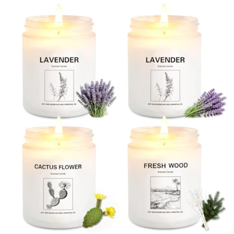 Home Fragrance Set - Scented Candles for Home, 4 Pack