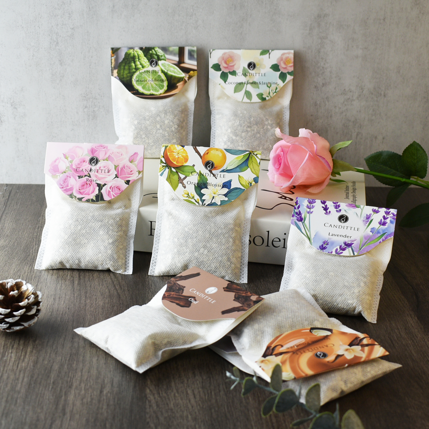 Fragrance Home Decor - Hanging Paper Scented Sachet With Hook