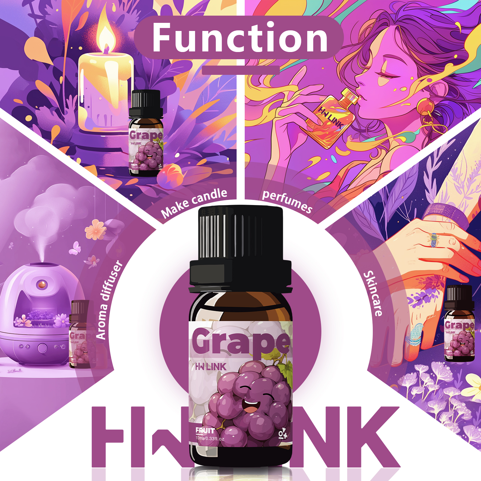 Grape Essential Oil 10ml Perfu - Fragrance Home Decor 리뷰 및 가격