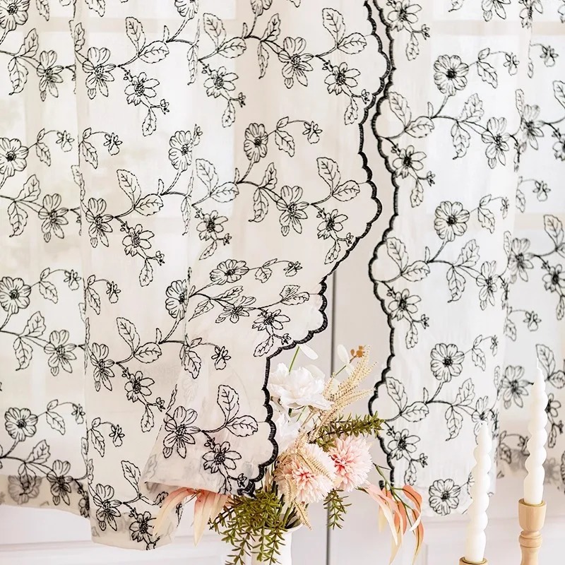 French Retro Lace Gauze Curtai - Home Fragrance In French 리뷰 및 가격