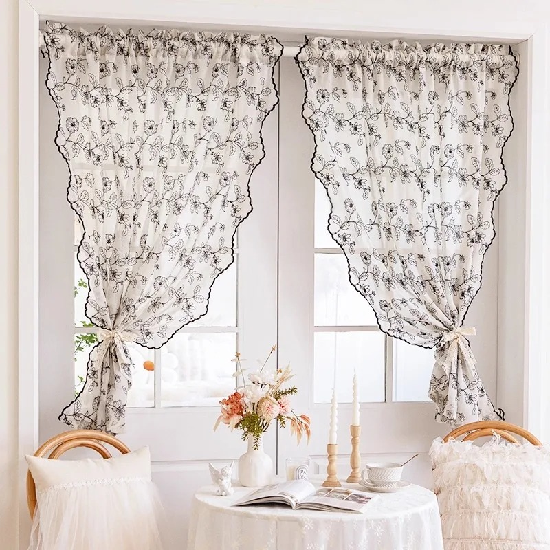 French Retro Lace Gauze Curtai - Home Fragrance In French 리뷰 및 가격