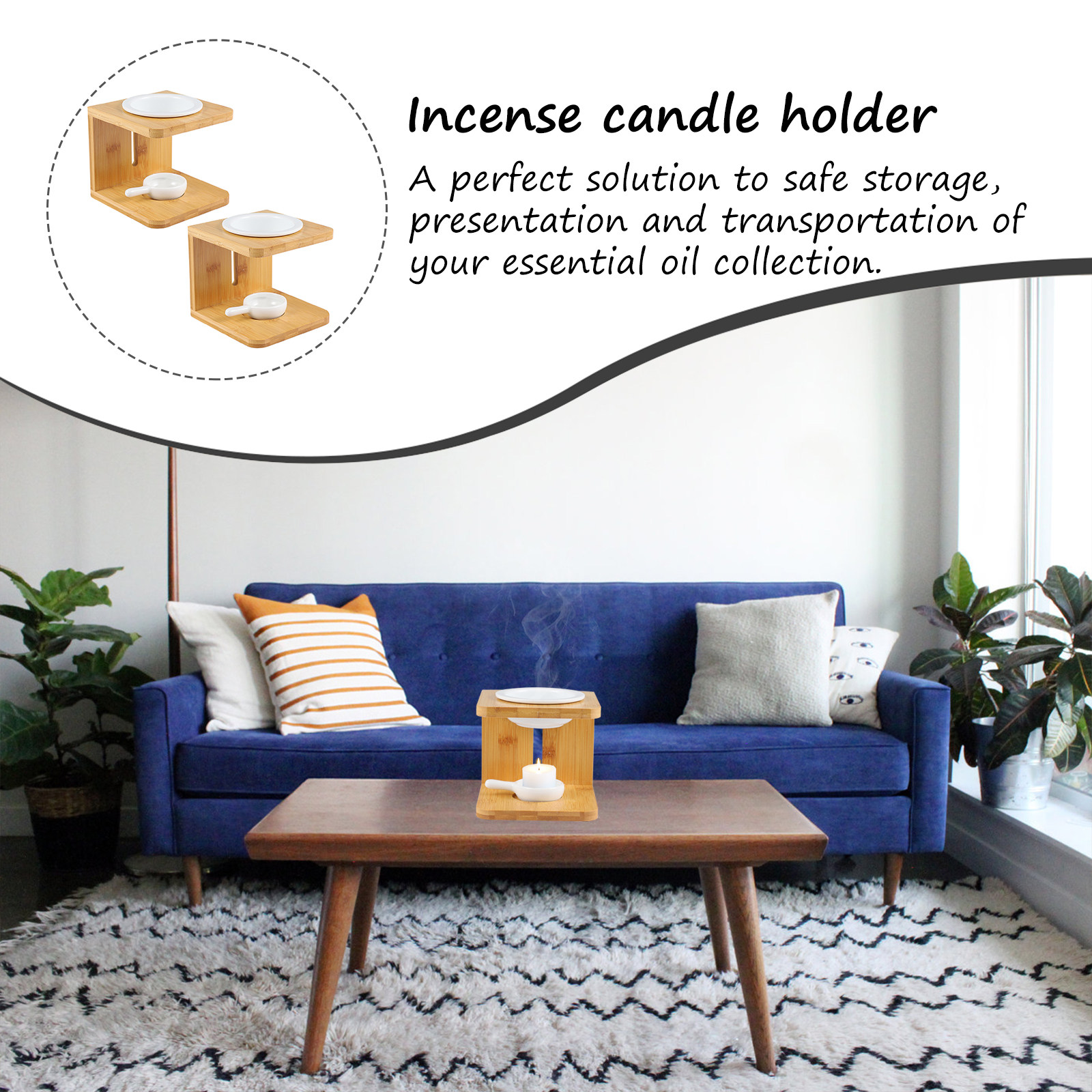 2Sets Bamboo Incense Burner Ec - Home Fragrance Incense 리뷰 및 가격